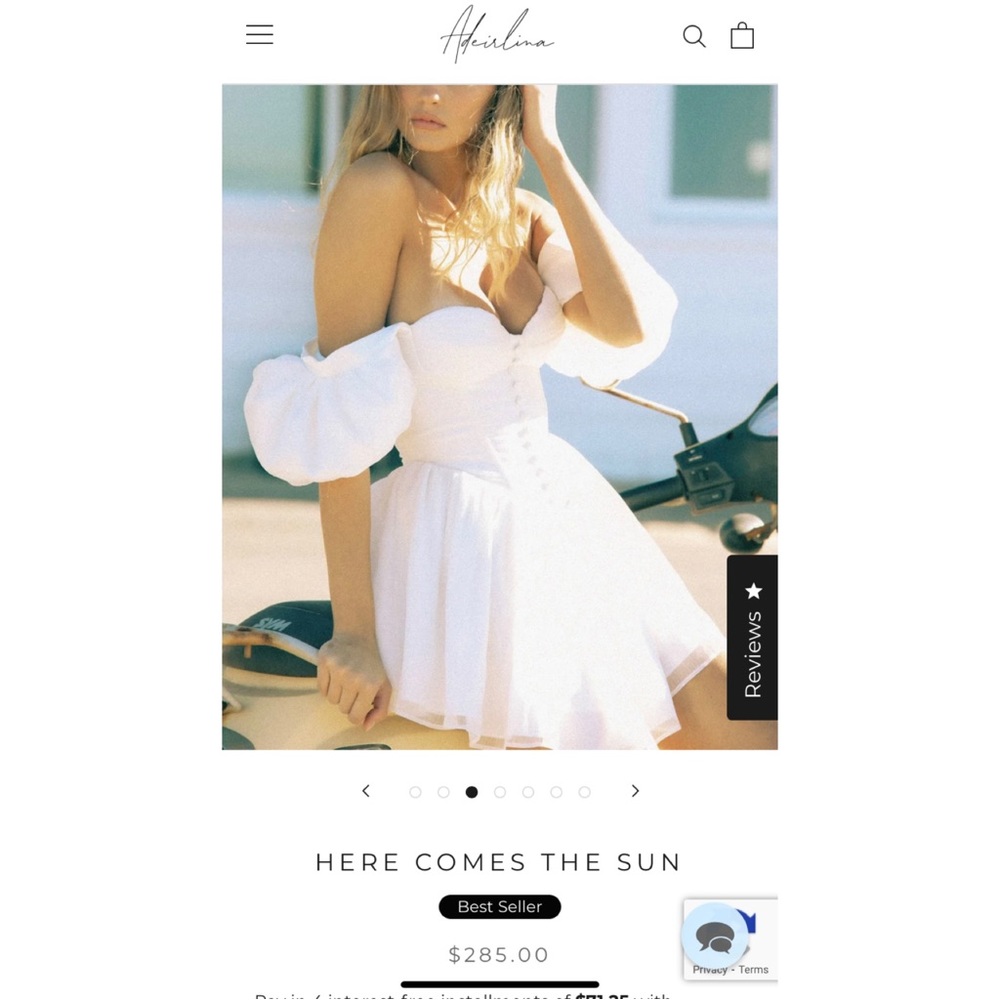 Additions Here Comes The Sun Dress - Glossy White